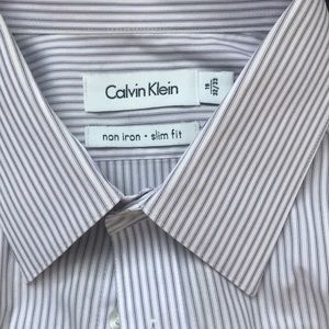 Calvin Klein Non Iron Slim Fit Striped shirt
